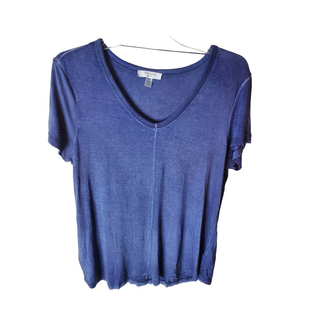 Cable & Gauge Studio Blue V-Neck Tee